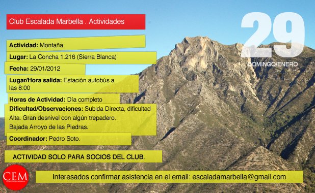 Club Escalada Marbella . Actividades